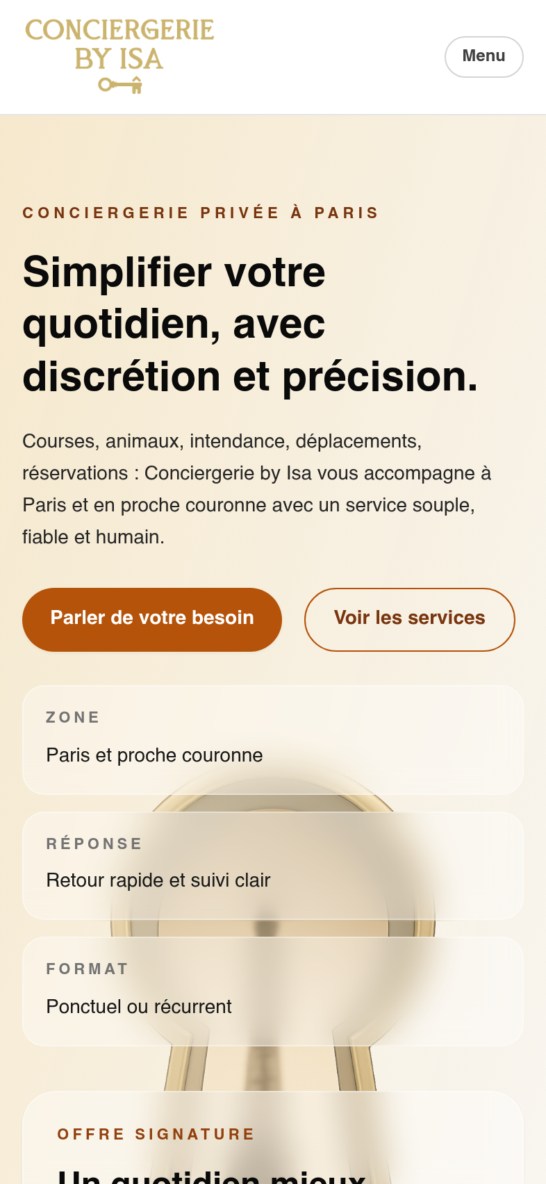 Refonte headless de site pour un service de conciergerie secondary screenshot